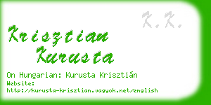 krisztian kurusta business card