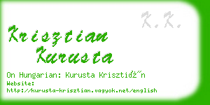 krisztian kurusta business card